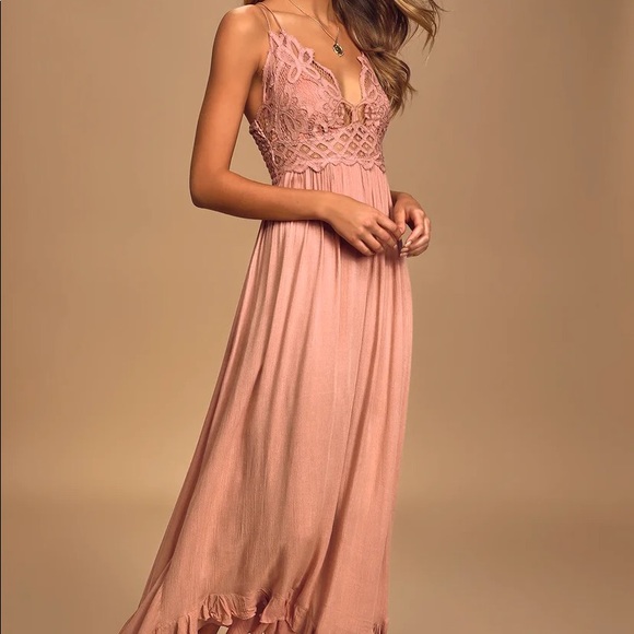 Adella Maxi Slip Dress in Rose - Picture 5 of 5